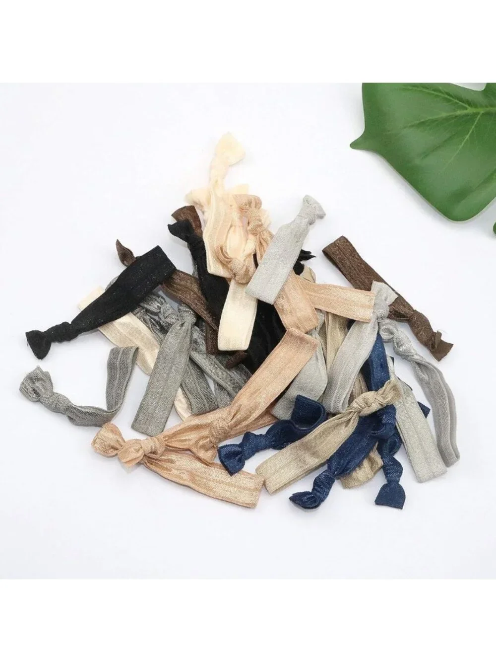120 Pack No Crease Hair Ties - Neutral Color Ribbon Elastics for Yoga
